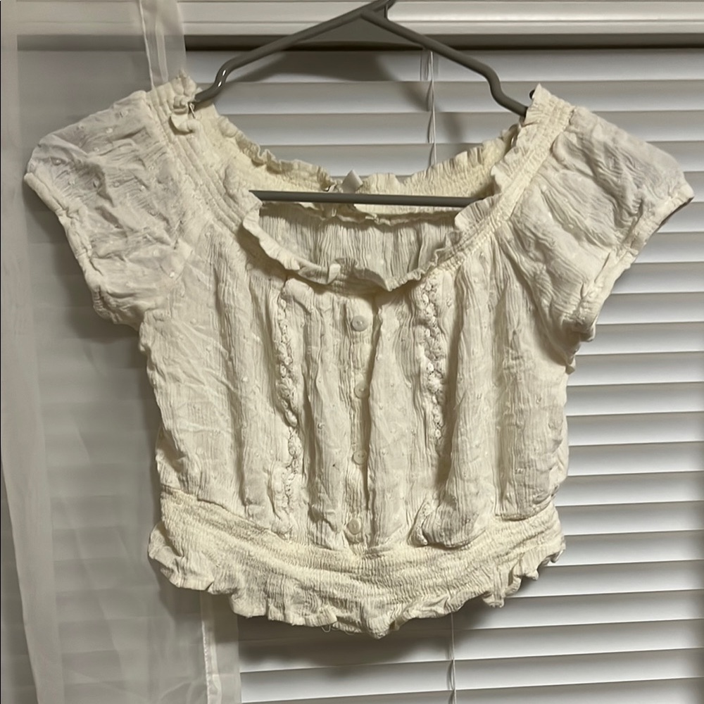 Elegant Cream Women's Crop Top